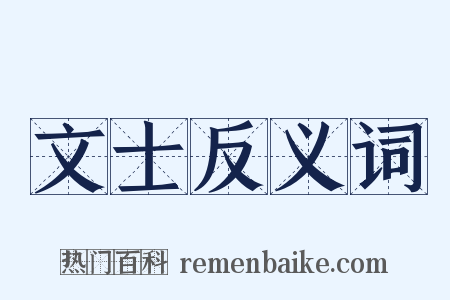 文士反义词是什么意思的图片